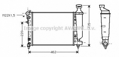 AVA QUALITY COOLING cn2115 -  Радиатор, охлаждение двигателя